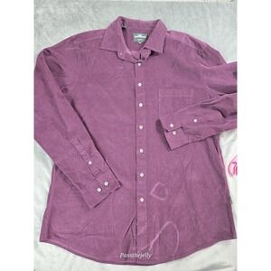 Rodd & Gunn Shirt Mens XL‎ Purple Corduroy Button Down Long Sleeve Sports Fit